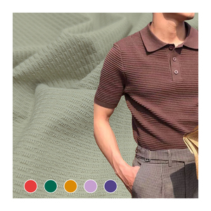 Sıcak satış örme kumaş 64 Polyester 36 pamuk malzeme giysi için 3D jakarlı kumaş - Product Image 1
