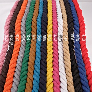 <span class=keywords><strong>Cuerda</strong></span> de algodón de <span class=keywords><strong>colores</strong></span> de varios <span class=keywords><strong>colores</strong></span> respetuosa con el medio ambiente de tres hebras de 5mm a 20mm, superventas, para decoraciones de embalaje de macramé - Product Image 2