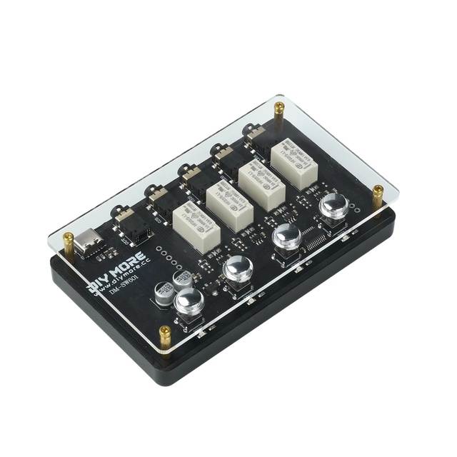 DM-SW601 AUX3.5mm Audio Switcher 4-in-1-out Multi-channel Audio Source Input Type C Port DC5V