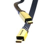 Wodijimo casing ponsel USB 100, casing logam PD 2.0 W kabel C ke Tipe C, kabel pengisi daya cepat untuk ponsel android IOS, Earphone
