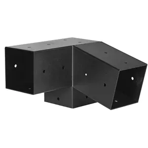 Kit de supports de pergola à 15 degrés <span class=keywords><strong>4x4</strong></span>, support d'angle à 3 voies à angle droit, kit de pergola Woodworks pour poutres en bois, tonnelles d'extérieur - Product Image 6