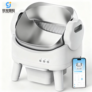 Bac à litière pour chat autonettoyant intelligent avec application, design ouvert, toilette automatique pour chat, bac à litière automatique pour chat avec double protection de sécurité - Product Image 1
