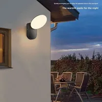 Lampe murale extérieure LED en aluminium étanche IP65 AC220V avec diffuseur en polycarbonate 3500K blanc chaud pour l'éclairage de jardin