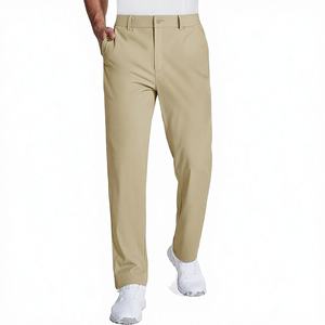 Pantalones Chinos de Moda para Hombre, Ligeros, Estilo Urbano, Corte Recto Medio, Ajustados, Elásticos, de Poliéster/Algodón, Tela Oxford, Teñido Liso - Product Image 3