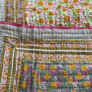 Premium Luxury Best Handmade Premium Design Best Hot Sale Quality Cotton <b>Quilted</b> <b>Bedspread</b> Set Lightweight Embroidery Printed - Product Image 1