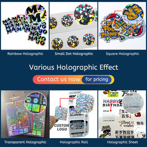 キラキラ永久ステッカーカスタムUV印刷防水取り外し可能PVCビニールステッカーロゴラベルステッカー電話ラップトップ用 - Product Image 3