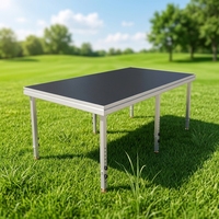 Plateforme de scène carrée en alliage d'aluminium, estrade modulaire pour événements, scène de concert portable, pieds réglables en hauteur, capacité de charge de 800 kg, CE