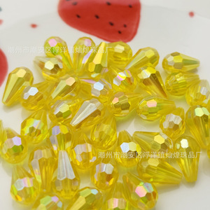 Chaozhou Teardrop Acrylic Beads Green 10mm For <b>Bracelet</b> Making Jewelry Components - Product Image 3