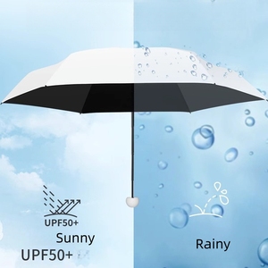 Paraguas Plegable Mini Ligero, Resistente al Sol y a la <span class=keywords><strong>Lluvia</strong></span>, Estructura Duradera, Compacto, Portátil, Ideal para Mochilas - Product Image 5