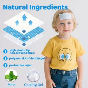 Échantillon Gratuit : Patch de Gel Rafraîchissant en Tissu Non-Tissé 5x12cm – Compresse Froide pour la Santé des Bébés - Product Image 2