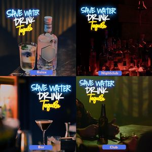 Insegna al <span class=keywords><strong>Neon</strong></span> Tequila Blu Bianco Giallo, Tubo <span class=keywords><strong>LED</strong></span> Flessibile (Acrilico) per Hotel, Bar, Pub, Man Cave - Uso Interno/<span class=keywords><strong>Esterno</strong></span> Personalizzabile - Product Image 6