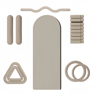 CZFIT Accesorio de Pilates Marrón, Mancuernas de Tobillo de EVA, Bloque de Yoga, Tapete de Yoga, Banda de Resistencia Ajustable para Mujeres, Portátil - Product Image 1