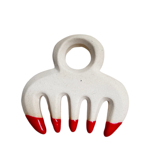 Peine de cerámica Gua Sha para masaje del <span class=keywords><strong>cuero</strong></span> <span class=keywords><strong>cabelludo</strong></span>, guasha de cerámica con cabeza, masajeador para aliviar el <span class=keywords><strong>dolor</strong></span> de meridianos, cepillo para el cabello - Product Image 1