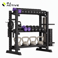 PINJIAN Support de rangement multi-niveaux triangulaire pour haltères et kettlebells