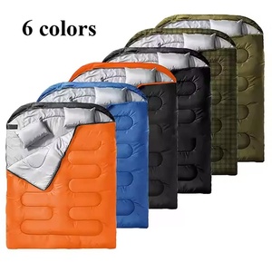 Sac de couchage double imperméable pour adultes, léger, pour 2 personnes, avec 2 oreillers, pour le camping et la randonnée - Product Image 1
