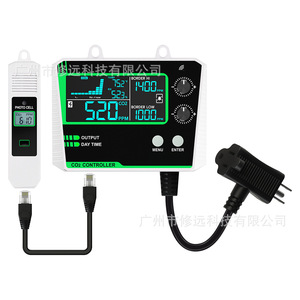 ตัวควบคุม CO2 0-5000PPM เครื่องวัดดิจิตอลสำหรับการปลูกพืชในโรงเรือน เซ็นเซอร์วัดอุณหภูมิและความชื้น - Product Image 1