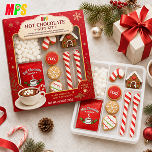 Vente flash Coffrets cadeaux <span class=keywords><strong>de</strong></span> Noël personnalisés pour enfants <span class=keywords><strong>Poudre</strong></span> <span class=keywords><strong>de</strong></span> <span class=keywords><strong>chocolat</strong></span> sucrée avec biscuits Friandises sucrées - Product Image 4