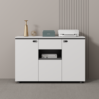 Archivador de Oficina Independiente de Madera Maciza Moderna Shuoran, Diseño Modular, Fácil Montaje, Cerradura con Código, 3 Cajones