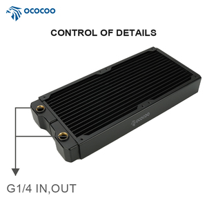 Ococoo Robot công nghiệp crd28 280 đồng tản Nhiệt Máy Tính nước làm mát trao đổi nhiệt với G1/4 chủ đề cho trường hợp - Product Image 5