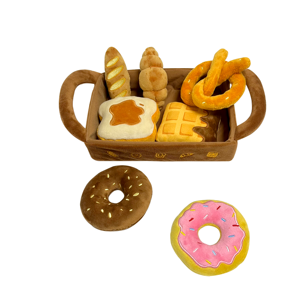 Juguete de peluche juguetón OEM Picnic <span class=keywords><strong>Donut</strong></span> Baguette Waffle comida vegetal para bebé acompañar muñecas regalo de alta calidad para niños - Product Image 1