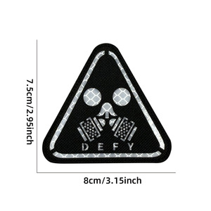 Jie Qian Xin Anime 404 Squad 2D reflectante Iron-On ecológico hecho a mano insignia paquete parche emblema tela accesorios para sombreros - Product Image 6