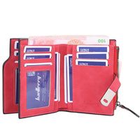 Baellerry Dompet Pendek Wanita, Dompet Kulit Pengait Modern Banyak Slot Kartu Pu Kustom untuk Perempuan
