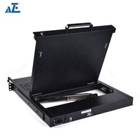 Commutateur de souris vidéo clavier 17 pouces Console LCD en rack avec 1 port KVM Caractéristiques Clavier vidéo Commutateur de souris en stock