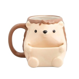 Cute Animal <strong>Hedgehog</strong> Design Custom Ceramic Cup Coffee Cookie <strong>Mug</strong> - Product Image 1