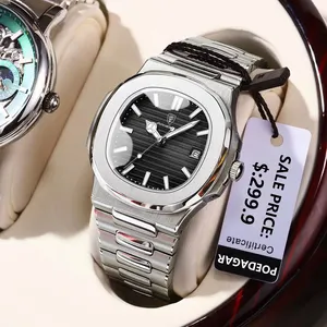 POEDAGAR 613 New Trend Men Quartz Fashion 2023 Watch orologio da lavoro con data luminosa impermeabile in acciaio inossidabile