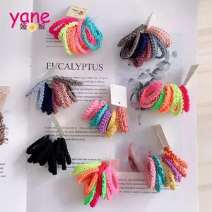 Children color lace rubber band cute children elastic hair band hair accessories wholesale