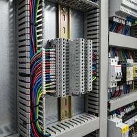 Bloc de jonction double niveau SUPU TUD2.5-2 à fixation sur rail DIN, connexion à ressort, 11-20 AWG pour câblage haute densité
