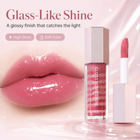 Gloss à lèvres effet miroir Jelly Mirror, effet repulpant, gloss à lèvres bicolore, fini brillant, idéal pour le maquillage quotidien