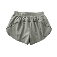 Shorts de sport athlétiques pour femmes avec poche pour téléphone, contrôle du ventre intégré, taille haute, sans manches, en polyester, pour la course, le yoga et la gym