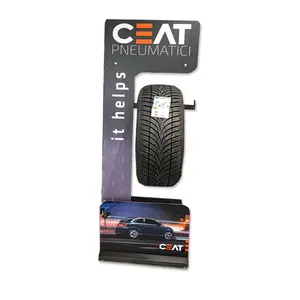 Retail Store Floor Car Single Tyre Exhibition Metal Display Stand Tires Shop Display Rack