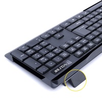 Clavier et souris sans fil miniatures RGB ultra-fins noirs bon marché TF100 pour ordinateur de bureau