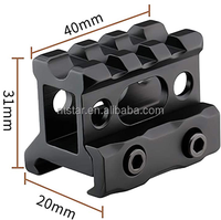GOODLUCK 1x21 Red Dot Sight, 11 réglages de luminosité, monture surélevée de 1 pouce, lunette de chasse en alliage d'aluminium