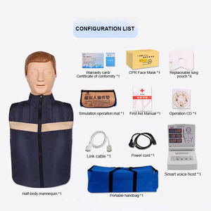 Mannequin de RCR CPR230 demi-corps, modèle anatomique médical pour la formation des infirmières en <span class=keywords><strong>réanimation</strong></span> cardio-pulmonaire, en plastique PVC - Product Image 4