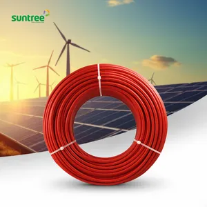 Suntree baixa tensão isolado pv fio elétrico cabo de energia solar com cobre núcleo condutor origem fabricantes