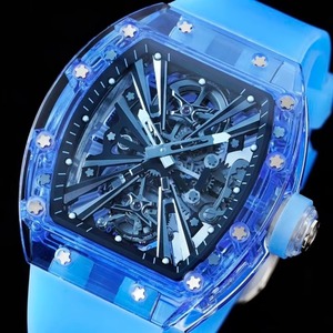 Reloj Mecánico Deportivo de Lujo Personalizado con Caja Transparente de Cristal de Zafiro de Primera Calidad, Esqueleto y Tourbillon para Hombres Exitosos - Product Image 1