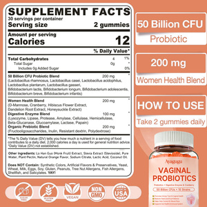 Gomitas Probióticas OEM para la Salud Intestinal y Vaginal, 50 Mil Millones de UFC, Suplemento para la Salud Femenina, Fábrica GMP, Venta al Por Mayor - Product Image 2