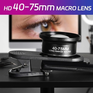 Lente Macro HD de 40-75 mm <span class=keywords><strong>para</strong></span> Teléfono Móvil, Lente de Vidrio Óptico <span class=keywords><strong>para</strong></span> Fotografías de Pestañas y Uñas, 100 mm - Product Image 1