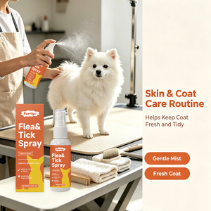 Spray <span class=keywords><strong>anti</strong></span>-<span class=keywords><strong>puces</strong></span> et tiques pour animaux de compagnie, <span class=keywords><strong>naturel</strong></span>, non parfumé, nettoyage doux, peau confortable pour chiens et <span class=keywords><strong>chats</strong></span>, utilisation toute saison - Product Image 2