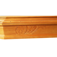 Ataúd de Madera Biodegradable de Estilo Europeo, Urna Funeraria Moderna para Cremación, Tamaño Personalizable, Directo de Fábrica