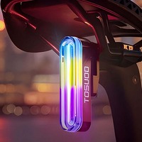 TOSUOD Wiederaufladbares Wasserdichtes LED-Fahrrad-Rücklicht mit Fernbedienung und Bremssensor in Mehrfarbe für Mountainbikes und Rennräder