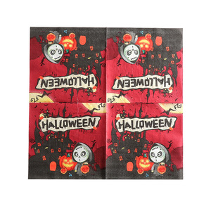 Halloween Printed Paper Napkins 330mm Square Disposable Tableware For Festival Celebration Party Decor - Product Image 5