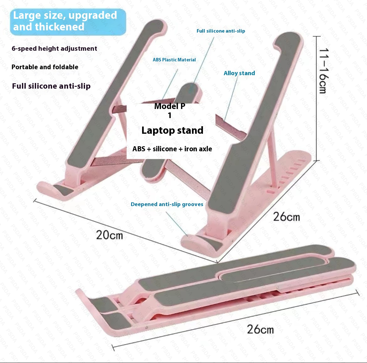 Support pour ordinateur P1 [rose]/6 vitesses-HOLD023