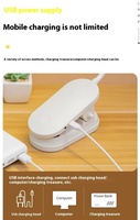 Lámpara de Lectura LED Recargable por USB con Tres Modos de Color, Flexible, con Clip para Escritorio, para Estudio o Mesita de Noche