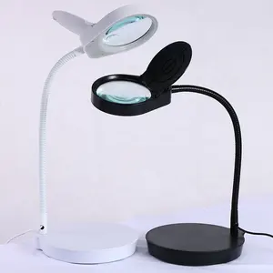 PDOK Cross stitch Stand with Light and Magnifier 5X LED Magnifying Lamp for needlework