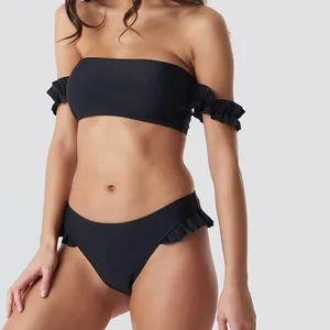 Kadın spor bikini seti kız iki parçalı mayo seksi geri dönüşüm beachwear artı boyutu kapak up geri dönüşümlü OEM kadın mayo