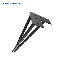 Pieds de table à cheveux en noir/laiton/or, accessoires pour artisanat, nouveau design 02.040
